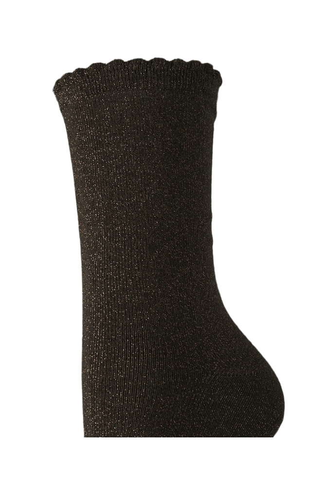 PCSEBBY GLITTER LONG SOCKS NOOS BC 17078534 Hot Fudge/TONED LUREX